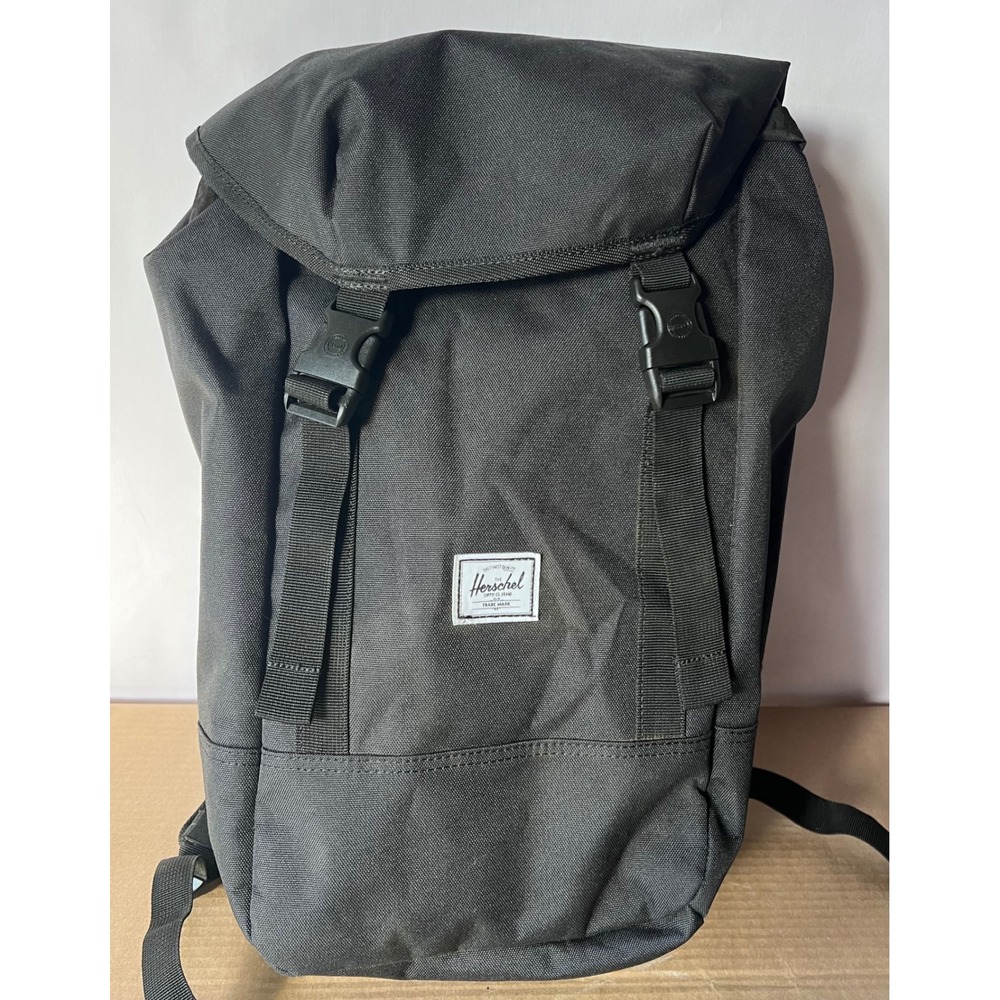 Herschel Supply Co. Backpack Black Roll Top Padded‎ Straps School Work Travel
